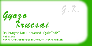 gyozo krucsai business card